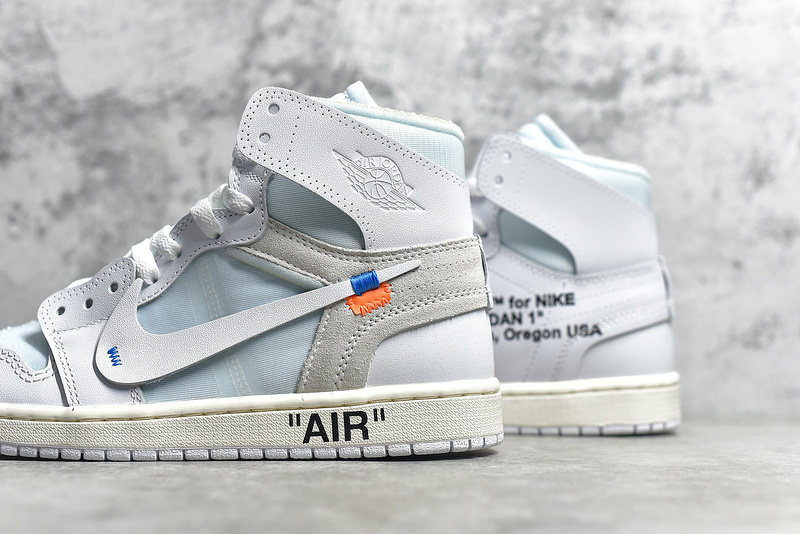 Authentic OFF-WHITE x Air Jordan 1 NRG White